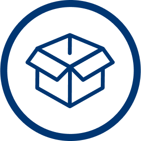 caixa de cartão vazia aberta