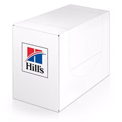 Latas brancas de alimento Hill's e caixa de cartão
