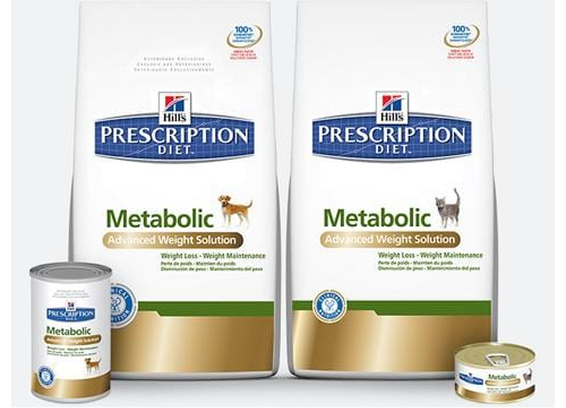 Hill's prescription diet metabolic alimento seco e húmido para cães e gatos
