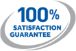 Logo de 100% garantia de satisfação